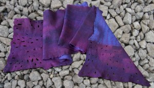 Blauw-paarse sjaal